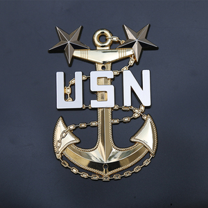 2019 huy hiệu xe Bán Chạy Nhất Brass Copper Kẽm Hợp Kim Sắt Die Đánh Chết Đúc Kim Loại Cảnh Sát Trưởng An Ninh Men Xe Huy Hiệu - Product Image 4