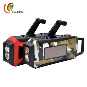 Năng Lượng Mặt Trời Crank LCD Kỹ Thuật Số Đa Chức Năng Am Fm NOAA Đài Phát Thanh Thời Tiết Đèn Pin Và Sạc Điện Thoại Di Động - Product Image 1
