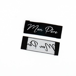 Negro <span class=keywords><strong>ropa</strong></span> etiqueta <span class=keywords><strong>coser</strong></span> marca Supremo etiqueta tejida - Product Image 2