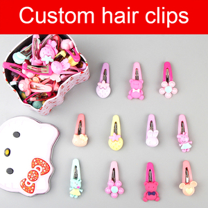 En gros personnalisé mignon en métal fantaisie en plastique petite fille épingles à cheveux clips pour les femmes - Product Image 6