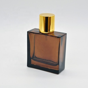 Fashion Design <strong>Brown</strong> Men Luxury Portable Atomizer Vintage Big Clear Square Black <strong>Glass</strong> Perfume <strong>Bottle</strong> 100ml - Product Image 3