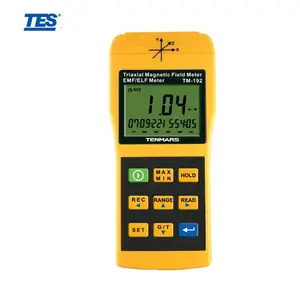 TM-192 3 แกนรังสีแม่เหล็กไฟฟ้าเครื่องตรวจจับแม่เหล็ก Field Meter มากความถี่ (ELF) 30 ถึง 2000Hz