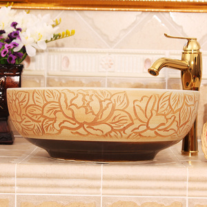 Magazzino pittura a mano arte lavabo bagno lavabo piano di lavoro lavabo lavabo a mano grigio goffo bagno <span class=keywords><strong>lavandini</strong></span> - Product Image 3