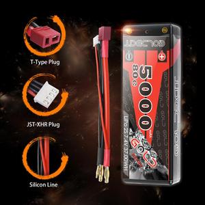 Nhà Sản Xuất <span class=keywords><strong>RC</strong></span> Lipo Pin 2S <span class=keywords><strong>7.4V</strong></span> 5000MAh 80C Xe Đồ Chơi Pin Gói Với Trường Hợp Khó Khăn Tốc Độ Xả Cao - Product Image 3