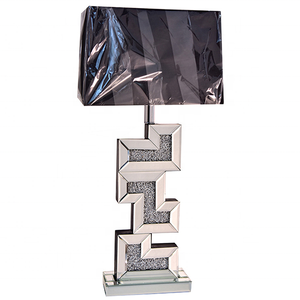 Sparkly Diamond Crush Crystal Floating Square 18 Inch Bạc Góc Bóng Râm Đèn Sàn Nhân Đôi - Product Image 6