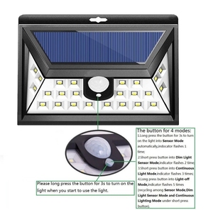 Lampe Solaire 24 LED Etanche IP65 <span class=keywords><strong>Luminaire</strong></span> Exterieur Sans Fil <span class=keywords><strong>avec</strong></span> Détecteur de Mouvement/ Eclairage Exterieur Solaire pour - Product Image 2