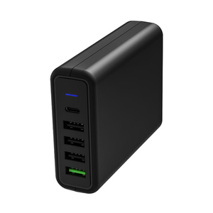 Thông Minh 5 Cổng 75W Nhanh Chóng Sạc Trạm 60W Loại C Pd Nhanh Chóng Sạc Du Lịch 3.0 Sạc Adapter Với 3 Cổng USB - Product Image 2