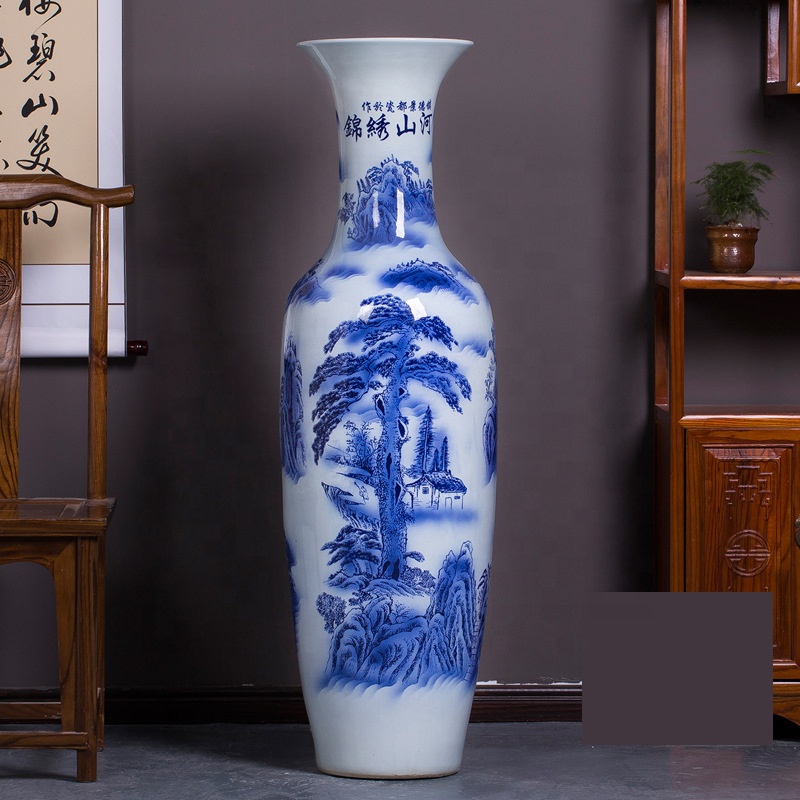 中国　花瓶 中国蓝色和白色古董瓷花瓶| Alibaba.com