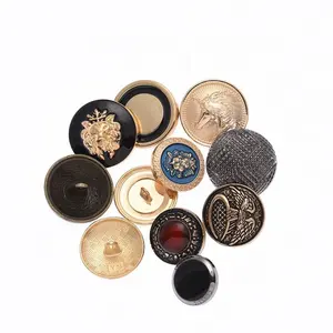 2024 Factory sale well-made custom buttons delicate fancy silver metal buttons for clothes