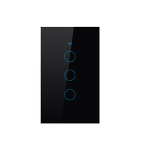Alexa Điều Khiển Bằng Giọng Nói Không Thấm Nước Rf Tự Động Tắt Led Glass Màn Hình Cảm Ứng Tường Không Dây Thông Minh Wifi Ánh Sáng Điện Chuyển Đổi