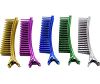 Brosses en silicone pour Salon de coiffure, peigne professionnel, longue poignée, corne, sandales, pince à teinture de cheveux
