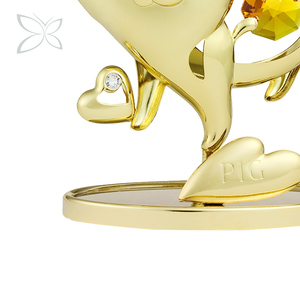 Original cryeuropéenne 12 Horoscope chinois zodiaque 24K, Figurine de cochon, plaqué or, Sculpture avec cristaux brillants découpés, cadeau Fengshui - Product Image 5