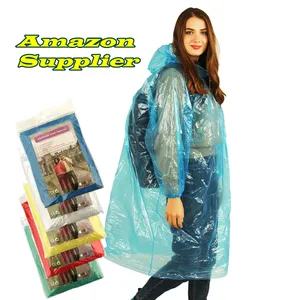 5 Colors Adults Mix Colors Supplier Disposable Raincoat Ponchos