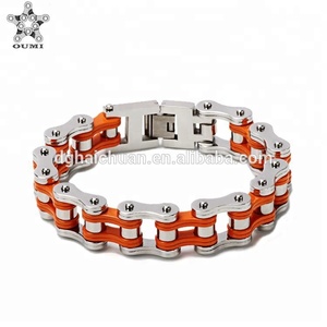 <span class=keywords><strong>Gros</strong></span> Chine usine pas cher haute polonais 16mm en acier inoxydable moto chaîne bracelet pour le <span class=keywords><strong>cycliste</strong></span> et femmes & hommes - Product Image 3