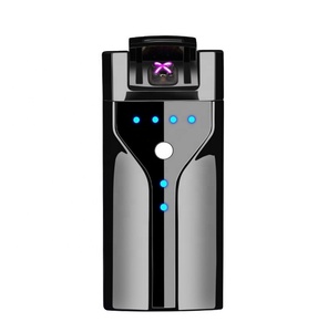 Encendedor eléctrico recargable por USB, encendedor de Plasma a prueba de viento, sin llama, con indicador de batería LED, doble arco - Product Image 1