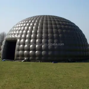 黑色巨型充气 igloo 帐篷圆顶，户外充气圆顶帐篷/充气派对帐篷出售