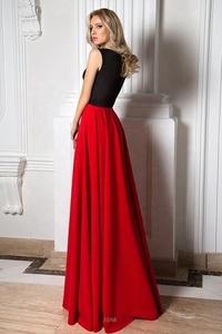 Robes de soirée et de <span class=keywords><strong>mariage</strong></span> bicolores <span class=keywords><strong>rouge</strong></span> et noir pour invités - Product Image 2