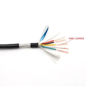 5 Core 300 300 V RVVP aislado de cobre trenzado apantallado Cable Flexible para Audio