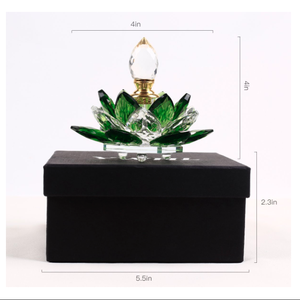 Mini Botellas de Perfume Decorativas de Cristal Ámbar con Forma de Loto, Botella de Perfume Recargable de Vidrio Vintage Vacía, Figura de Flor de Loto Hecha a Mano - Product Image 6