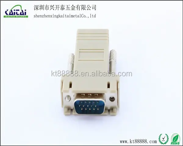 Vga15p macho a conector rj45 para lan cat6