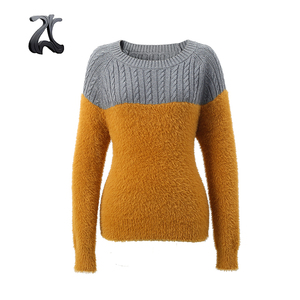 Manches longues câble tricot mignonne fantaisie fille <span class=keywords><strong>pas</strong></span> <span class=keywords><strong>cher</strong></span> <span class=keywords><strong>pull</strong></span> en cachemire femmes - Product Image 1