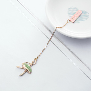 Goud Beplating Ballerina Meisje Hanger Bladwijzers Accessoires Met Lange Metalen Ketting Groothandel Mode Bladwijzer Custom Voor Boekenliefhebber - Product Image 4