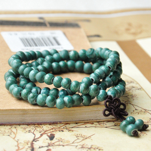 108 8 millimetri Varietà di Ceramica Buddista Tibetana di Preghiera di Collana di Perle di Buddha Mala <span class=keywords><strong>Rosario</strong></span> 3 strati Braccialetto di Fascino per Le Donne - Product Image 2