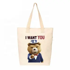 Women Tote Handled Shopping Cotton Canvas Bag Fashion Custom Printed PMS Color Canvas Tote Bag Cotton Bag China Factory