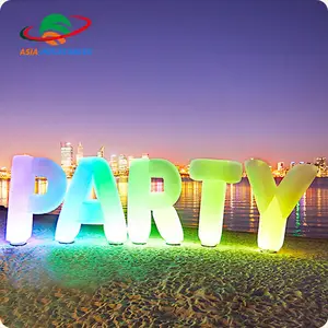 Commercial giant inflatable letters for advertising/ inflatable letters with led light