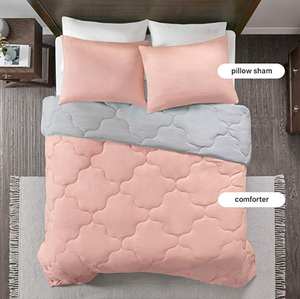 3 Piece <strong>Comforter</strong> Set All Season Reversible Stitched Geometrical Pattern Bedding Comfort - Product Image 6