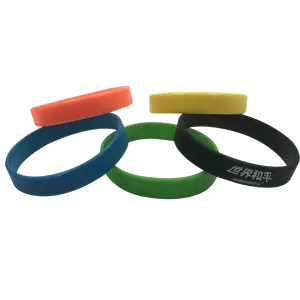 Pulseras de silicona/goma natural coloridas ecológicas a precio de fábrica para niños y adultos