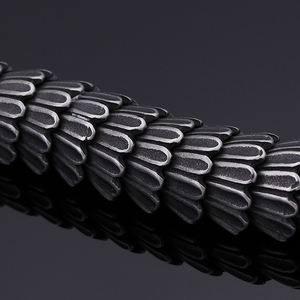 Bracciale di Lusso con Drago Placcato Oro Nero per Uomo, Catena in Acciaio Inox con Motivo a Scaglie di Drago per Regalo, Anniversario, Festa - Product Image 5