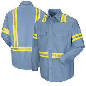 Produttore all'ingrosso Hi Vis camicia riflettente <span class=keywords><strong>lavoro</strong></span> Hi Vis camicia di sicurezza riflettente <span class=keywords><strong>abbigliamento</strong></span> - Product Image 4
