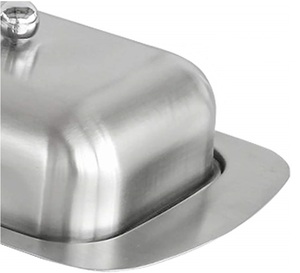 Plato pequeño de acero inoxidable con tapa, recipiente para Tartas, pulido de espejo, acabado mate, gran oferta europea - Product Image 5