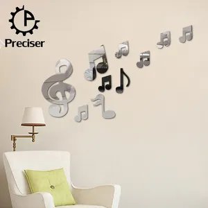 Preciser Art 3D Effect Muziek Decoratieve Muurstickers Voor Klas