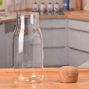 Barattolo di vetro borosilicato alto con coperchio in sughero a tenuta d'aria cibo/caffè/caramelle farmacia bagno Qtip porta spezie <span class=keywords><strong>cucina</strong></span> Back School - Product Image 5