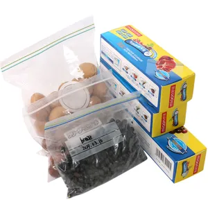 Kitchen Refrigerator Food Fresh Bag For Meat Fish Fruit Double Zip Lock Bag