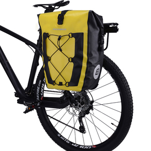 ODM COME-002 Asciutto Impermeabile Incatramata Del PVC 27L Messaggero Bicicletta Cremagliera Cremagliera di Alimentari Carrier Doppio Posteriore di TPU Sacchetto <span class=keywords><strong>Bici</strong></span> di Riciclaggio borse laterali - Product Image 1