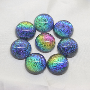 แก้วทรงกลมสำหรับจี้,พลอย Cabochon แบบ Dichroic แบบใหม่ - Product Image 3