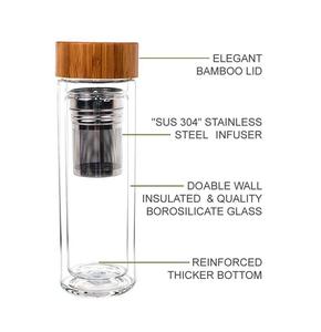 Haute transparence <span class=keywords><strong>bouteille</strong></span> d'eau <span class=keywords><strong>écologique</strong></span> en verre <span class=keywords><strong>réutilisable</strong></span> smoothie bouteilles - Product Image 4