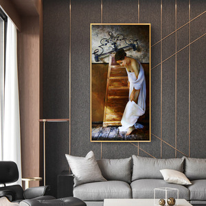 Pintura al óleo de arte moderno para el hogar, decoración para chica China desnuda, nueva - Product Image 5