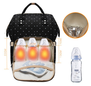 Multifunctional Backpack Baby Diaper <strong>Bag</strong> <strong>with</strong> <strong>Changing</strong> <strong>Mat</strong>, Luxury Waterproof Designer Polyester Diaper <strong>Bag</strong> for Mother - Product Image 2