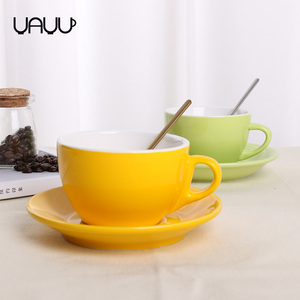 Venta caliente de la buena calidad de color brillante taza de café de porcelana y platillo para <span class=keywords><strong>restaurante</strong></span> - Product Image 6