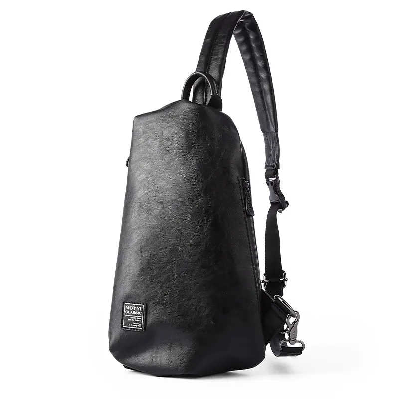 नई डिजाइन पु चमड़े आदमी छाती बैग कस्टम लोगो निविड़ अंधकार कंधे पैक विंटेज Crossbody बैग के लिए दैनिक बैग पुरुषों
