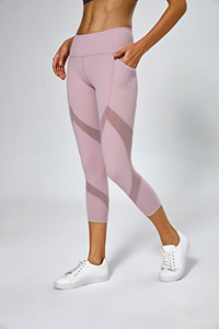 Mujeres Nuevo estilo Mujeres Spandex Booty Leggings Verano 3 cuartos Pantalones para mujeres - Product Image 4