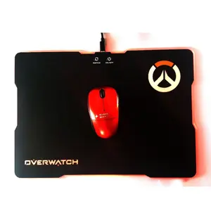 MOUSE PAD Gaming Karet USB Menghubungkan RGB 7 Warna Pencahayaan Mouse Pad LED Bersinar Mouse Mat Pabrik Permukaan Akrilik Keras Gaming