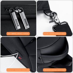 FENRUIEN - Bolsos Cruzados de Hombro y Pecho al por Mayor, en Existencia, para Hombres y Mujeres, para Viajes al Aire Libre, con Carga USB para Teléfono - Product Image 3