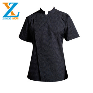 Unisex Chef Coat Bake and Roast ristorante uniforme aggiornamento stile <span class=keywords><strong>abiti</strong></span> <span class=keywords><strong>da</strong></span> <span class=keywords><strong>lavoro</strong></span> mezza manica Workwear <span class=keywords><strong>per</strong></span> l'estate - Product Image 5