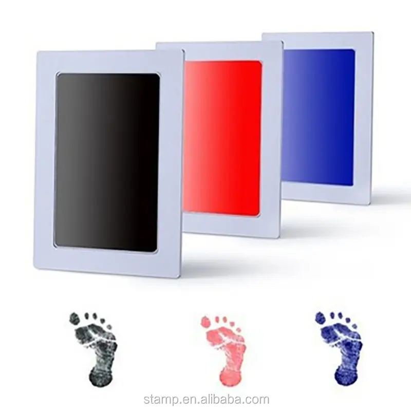 Mano del bambino di stampa e footprint argilla per il bambino footprint inkless zampa di stampa pad