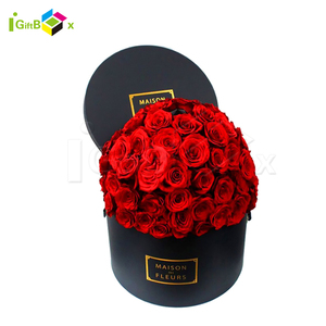 Scatola Rotonda di Lusso per Fiori con Logo, Alta Qualità, Confezione Bianca per Singolo Fiore - Product Image 2